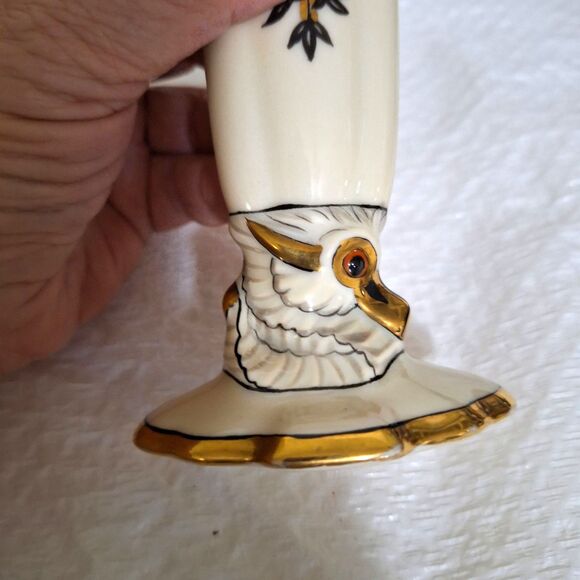 A Vintage Noritake Japanese Bud Vase Hand Painted Bird Motif Collectible - Picture 9 of 12